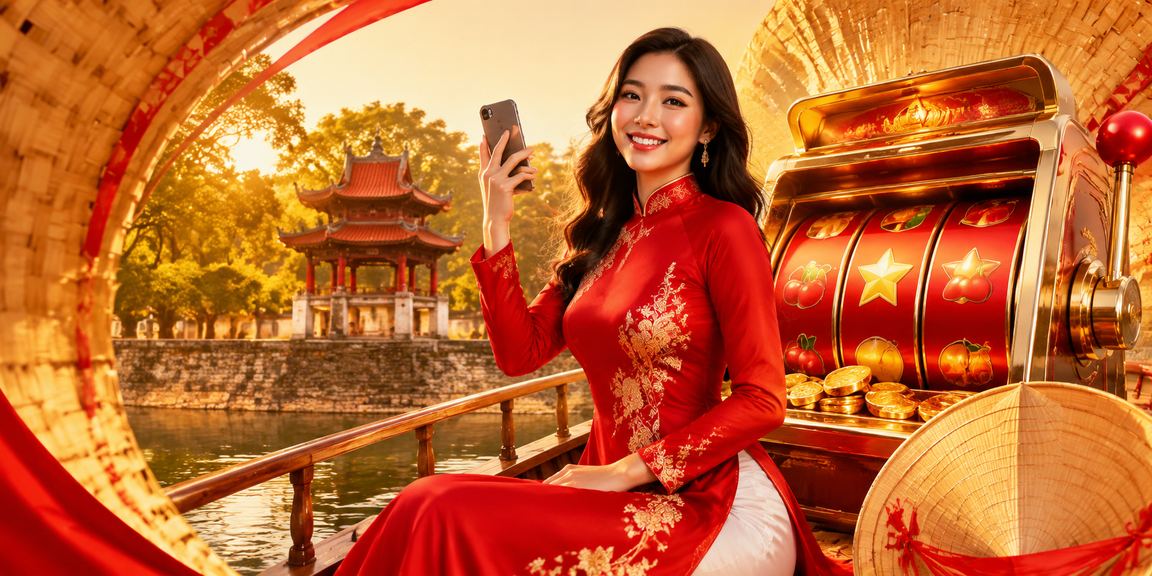 Khách VIP thưởng thức slot game tại Hà Nội với trang phục truyền thống